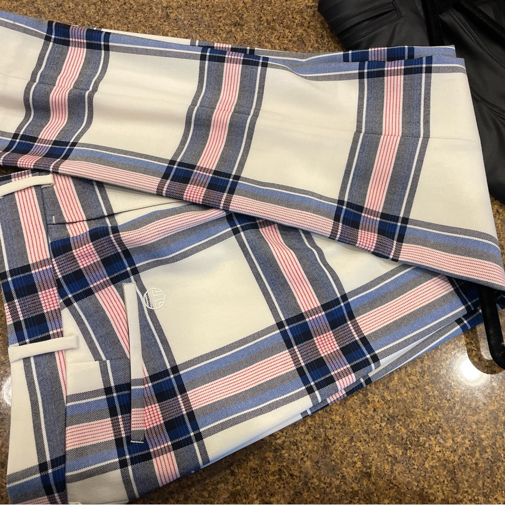 $248 Tory Burch Plaid Sport Pants